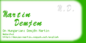 martin demjen business card