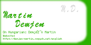 martin demjen business card